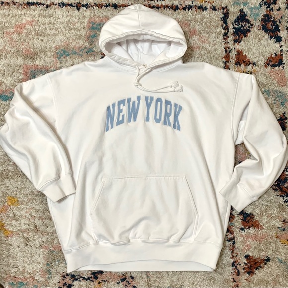 Brandy Melville White New York Christy Hoodie - Picture 14 of 16